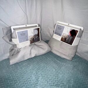 2-Panels Set Threshold Light Gray Blackout Curtain